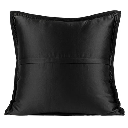 Coussin noir et blanc à motif de trait d'encre