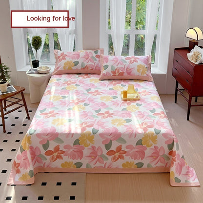 Cotton Floral Quilt Cover Pillowcase Suit