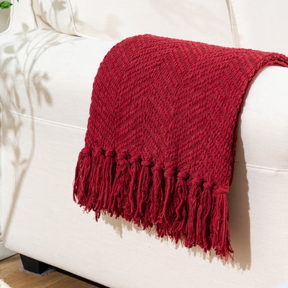 Sofa Cross-border Tassel Sofa Cover Tailstock Towel Knitted Blanket