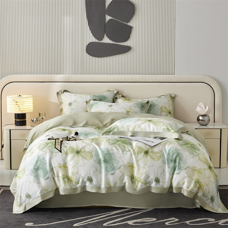 Spring And Summer New Home Textile Tencel Four-piece Set Bedding