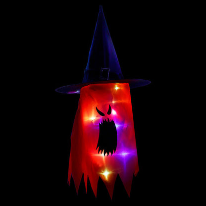 Halloween Colorful Glowing Hat Ghost Pendant