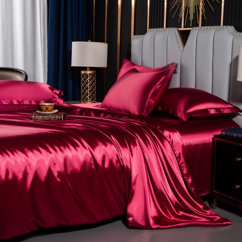 Washed Silk Bed Sheet Four-piece Bedding Set