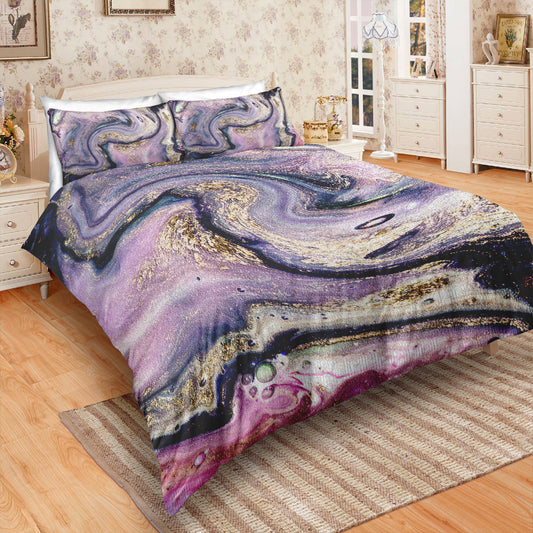 Three-piece Gilt Marble Bedding Set