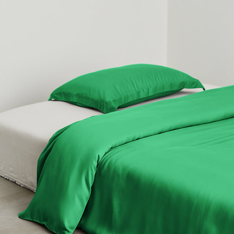 Drap de lit simple en soie glacée Taie d'oreiller douce pour la peau