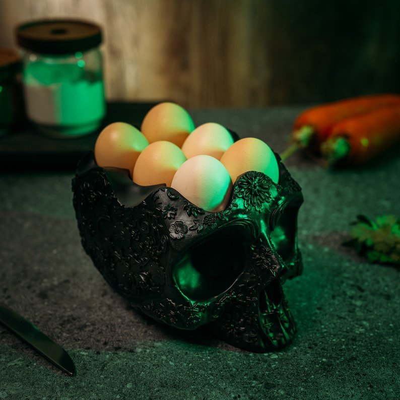 Gothic Halloween Resin Craft Egg Holder