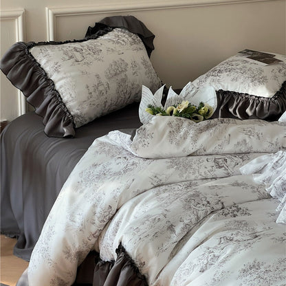 Home French Ice Silk Lace Bedding