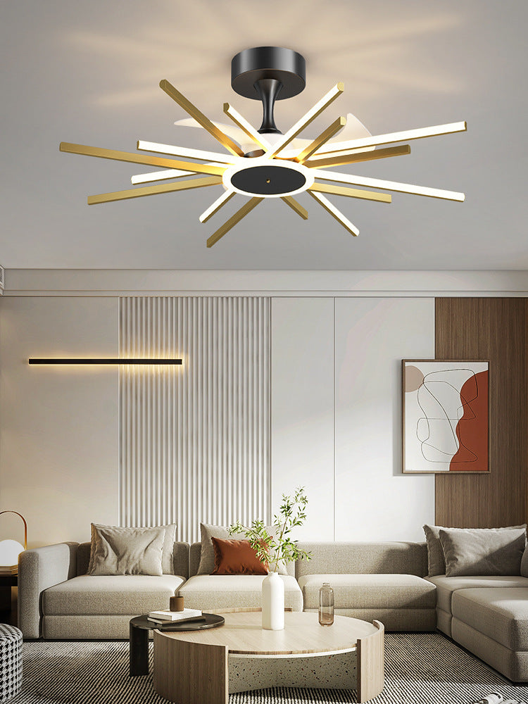 Nordic Light Luxury Living Room Fan Lamp Simple New Style