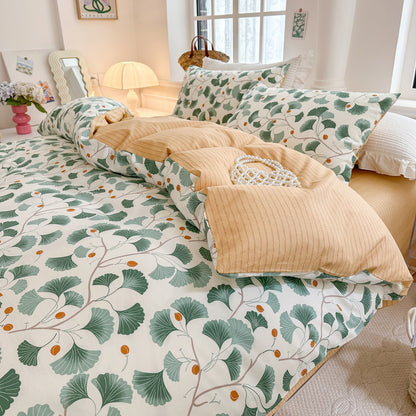 Cotton Four-piece Set Simple Small Floral Bedding