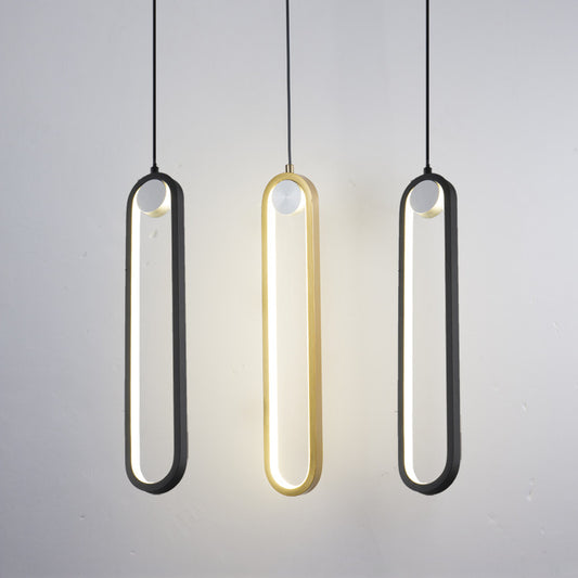 Lustre de chevet ovale minimaliste nordique