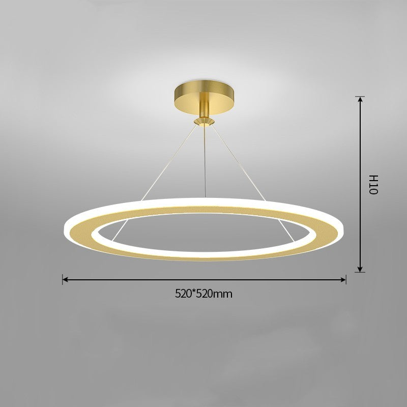 Lámpara de estudio circular moderna y sencilla para dormitorio