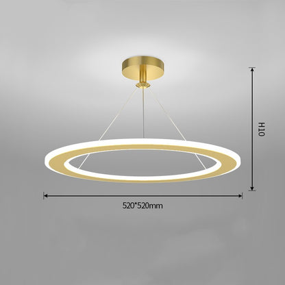 Lámpara de estudio circular moderna y sencilla para dormitorio