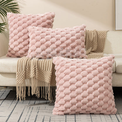 Housse de coussin de repos à la taille en polaire tissée de couleur unie