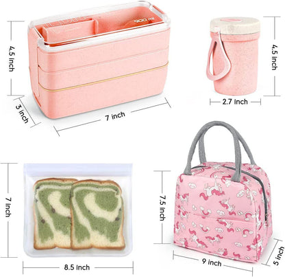 27-piece Lunch Box Lunch Box Suit Thermal Bag Breakfast Cup Snack Bag Japanese Lunch Box Suit