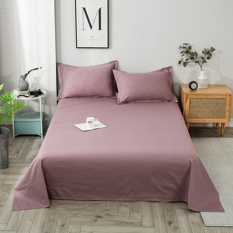 Solid Color Sanding Washed Cotton Single Piece Is Pure Student Dormitory Single Bed Sheet