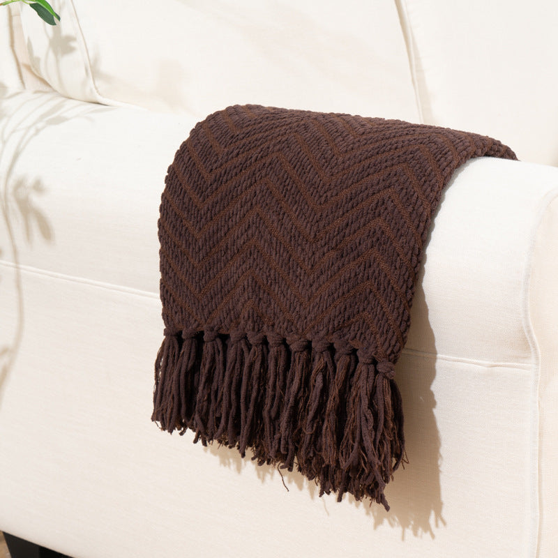 Sofa Cross-border Tassel Sofa Cover Tailstock Towel Knitted Blanket