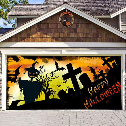 Halloween Garage Background Decoration Hanging Cloth