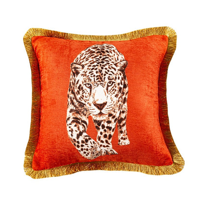 Fashion Leopard Sofa Waist Cushion Tide Brand Pillowcase