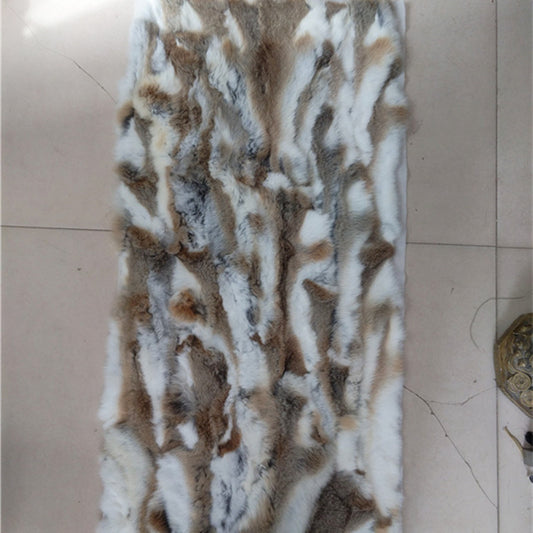 Rabbit Winter Fur Blankets Rabbit Fur Patchwork Mattress Clothing Furniture Bed Blankets