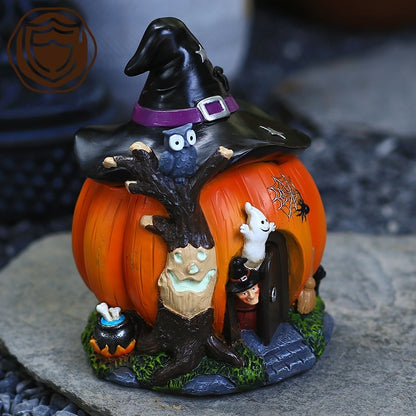 Halloween Witch Pumpkin House Decoration Garden Luminous Decoration