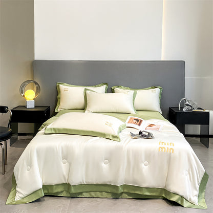 Washed Silk Embroidery Air Conditioner Quilt Four-piece Set