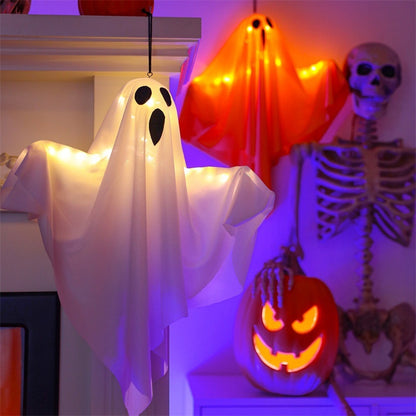 Accessoires de décoration de fantômes lumineux et criards pour Halloween