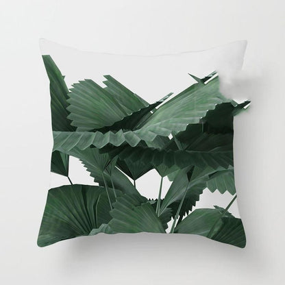 Housse de coussin de la série de plantes tropicales fraîches et à la mode