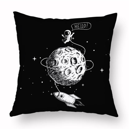 Cartoon Astronaut Short Plush Pillowcase