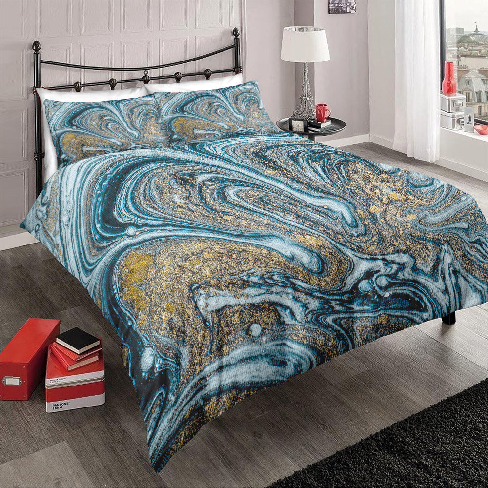 Three-piece Gilt Marble Bedding Set