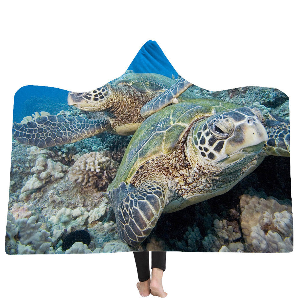 Nouvelle couverture à capuche de la série Ocean Turtle