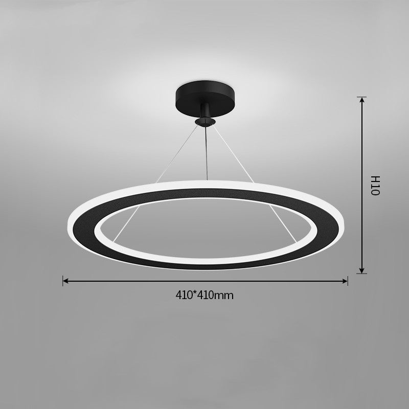 Lámpara de estudio circular moderna y sencilla para dormitorio