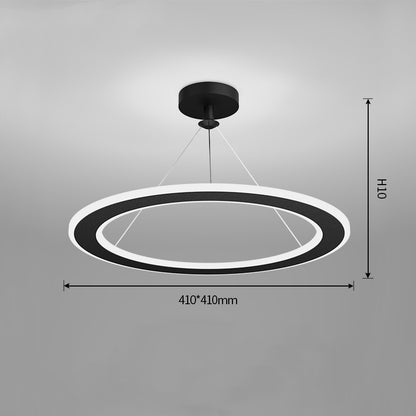 Lámpara de estudio circular moderna y sencilla para dormitorio