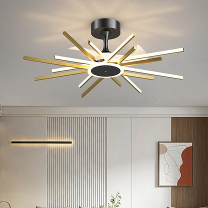 Nordic Light Luxury Living Room Fan Lamp Simple New Style