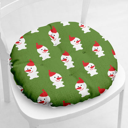 Cotton-filled Thickened Cotton And Linen Printing Chair Cushion