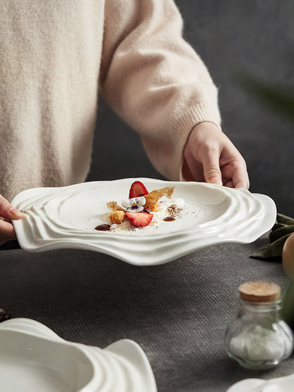 Assiette en céramique pour hôtel, assiette à steak occidentale, assiette à pâtes personnalisée