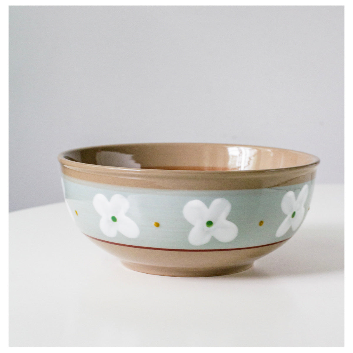 Hand Painted Underglaze Household Creative Flower Soup Bowl