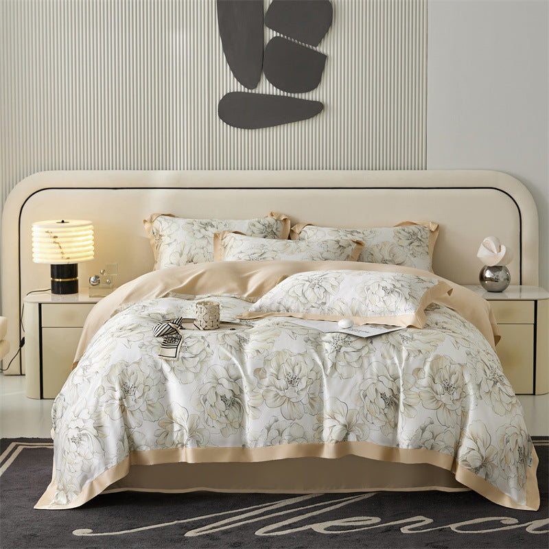 Spring And Summer New Home Textile Tencel Four-piece Set Bedding