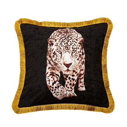 Funda de almohada de la marca Tide con diseño de leopardo para sofá