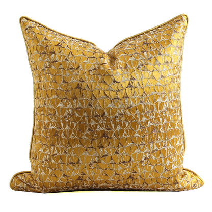 Coussin design luxueux taie d'oreiller jaune