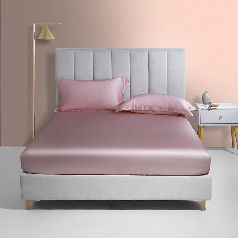 Colcha de Tencel para cama de una sola pieza con sensación de frescor para dormir desnudo en color liso