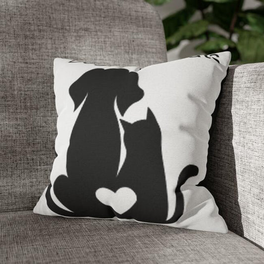 Housse de coussin pour salon et chambre à coucher avec motif de chien de dessin animé