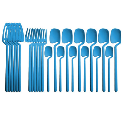 24 Piece Set Of Stainless Steel Cup Hanging Tableware