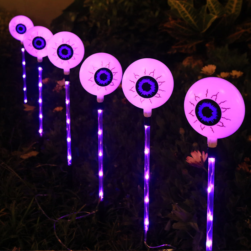 LED Solar Halloween Eyeball Ground Courtyard Decorative Lamp