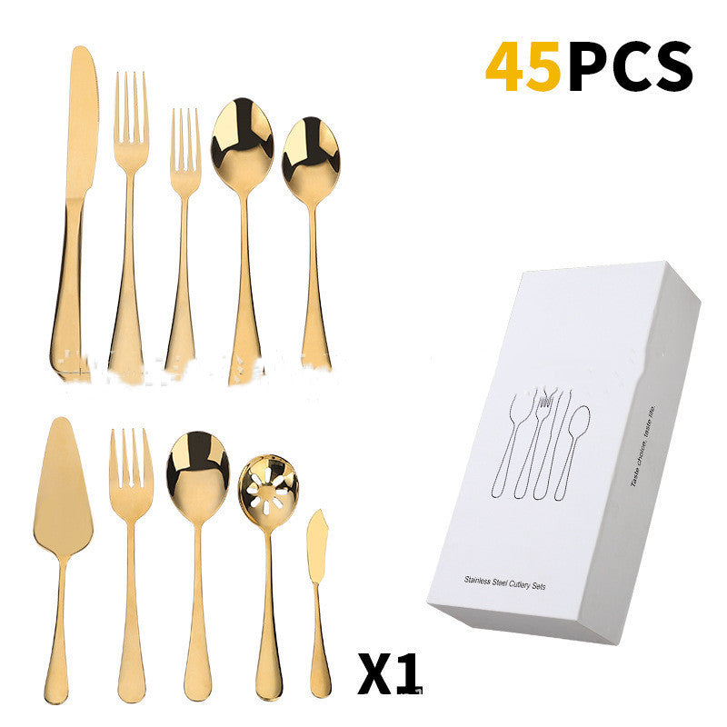 American Station 45-piece Western Cutlery Golden Cutlery