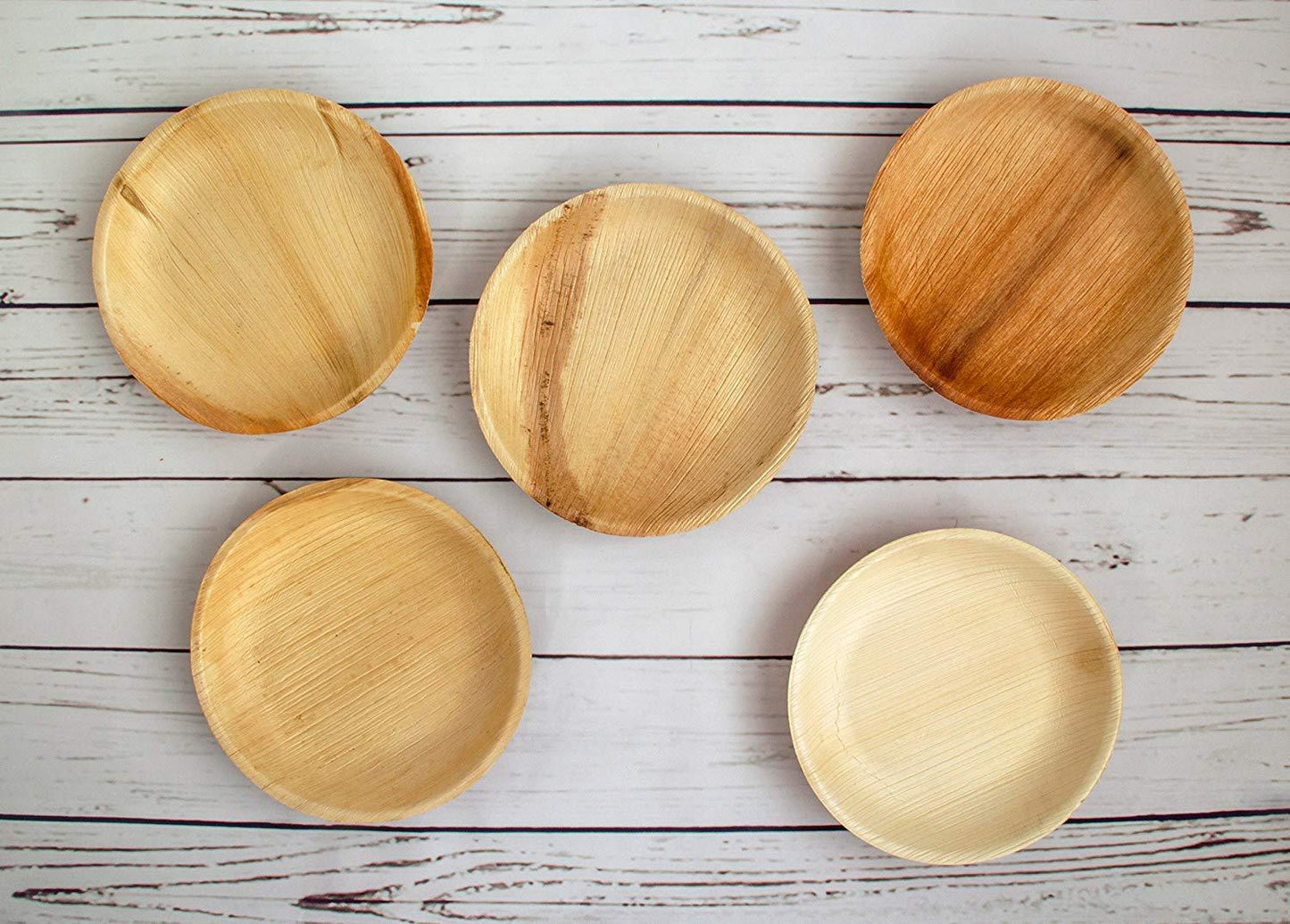 Assiette jetable biodégradable en feuille de palmier