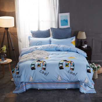 New Quilt Cover Simple Bed Sheet Cartoon Supplies Four-piece Set