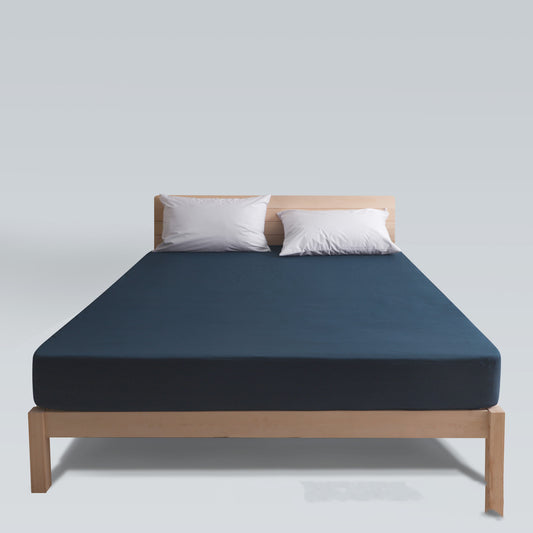 Funda de cama antiácaros de color sólido con almohadilla para orina