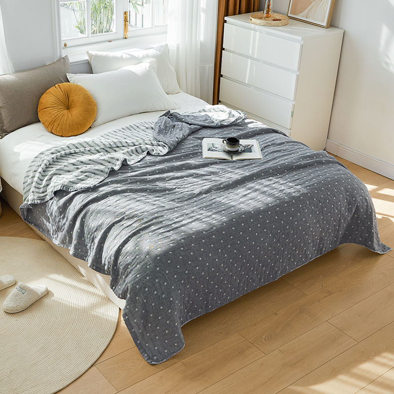 Terry Quilted Simple Quilt Double Thin