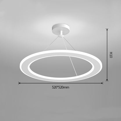 Lámpara de estudio circular moderna y sencilla para dormitorio