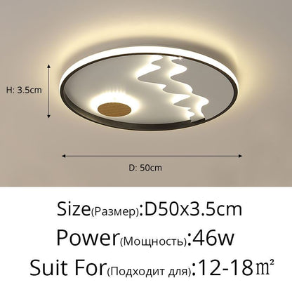 Lampe dôme dans une chambre ronde