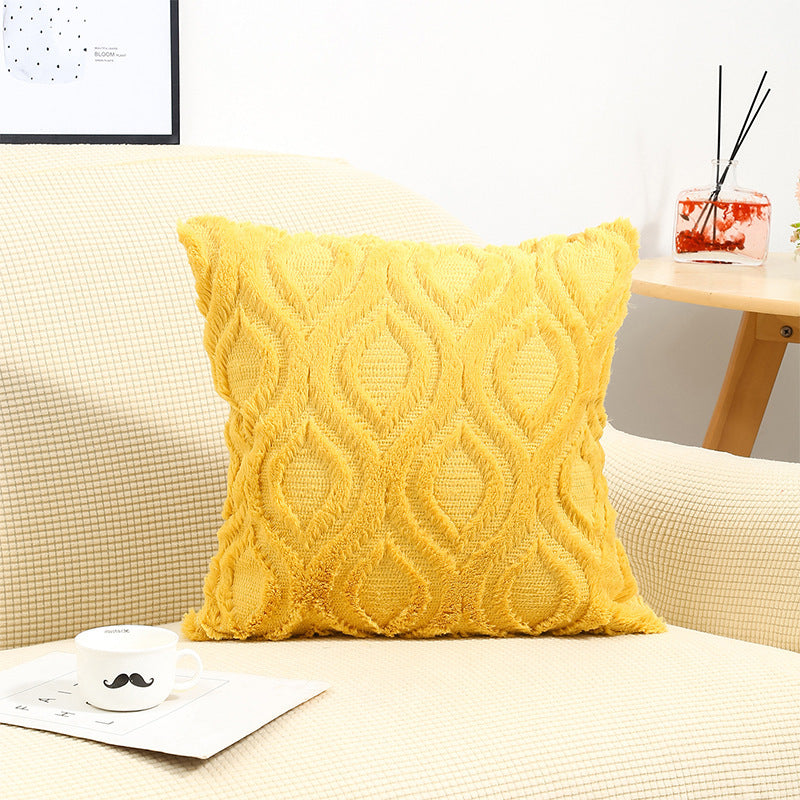 Solid Color Sofa Pillow Living Room Headrest Pillow Cover